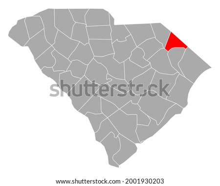 Map of Dillon in South Carolina on white