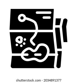 map with direction glyph icon vector. map with direction sign. isolated contour symbol black illustration