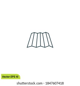 ilustración de icono de dirección de mapa elemento de diseño simple logotipo de vector