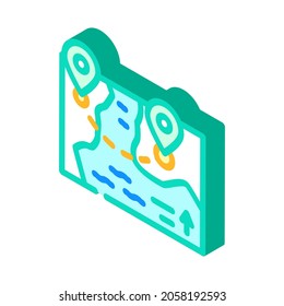 map direction isometric icon vector. map direction sign. isolated symbol illustration