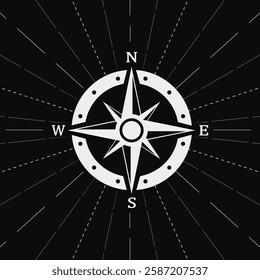 Map directions vintage compass. Ancient marine wind measure vector icons isolated. Navigation compass for ocean or marine retro cartography, boat or ship