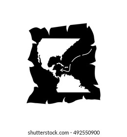 Map of discovery of America icon in simple style isolated on white background. Territory symbol vector illustration