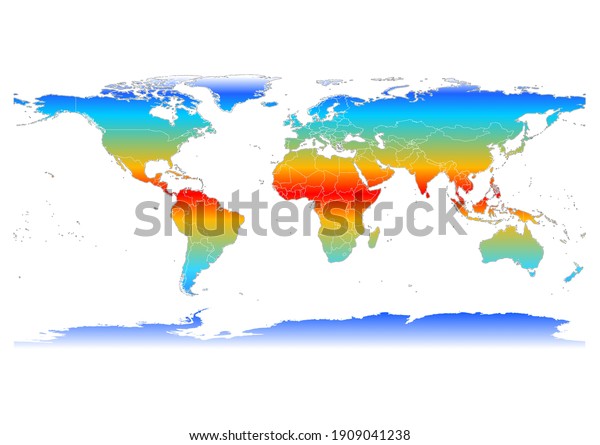 Map Displaying Cliamte Zones Vector Map Stock Vector (Royalty Free ...