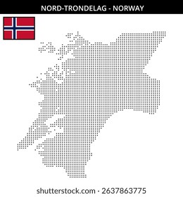 Map displaying regions of Nord-Trondelag