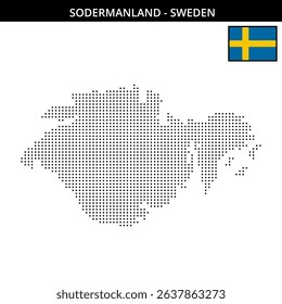 Map displays regions with dots of Sodermanland
