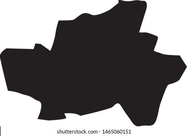 map of district of Braga in Portugal