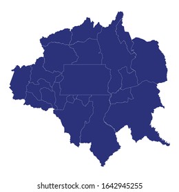 map of Distrito Federal e Entorno is Metropolitan area of Brazil with borders of the municipalities