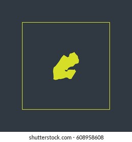 Map of Djibouti Vector Illustration

