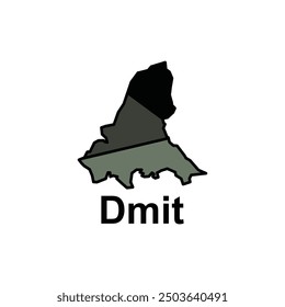 Map of Dmit City modern outline, High detailed illustration vector Design Template, suitable for your company