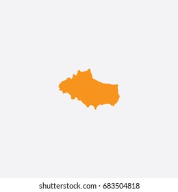 Map of Dobrich Province - Bulgaria Vector Illustration Silhouette Design