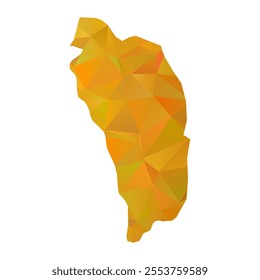 Map of Dominica - Gold Polygonal Design For Your. Vector illustration eps 10.