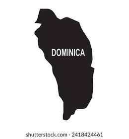 Map of Dominica vector illustration symbol design