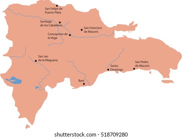 map dominican republic