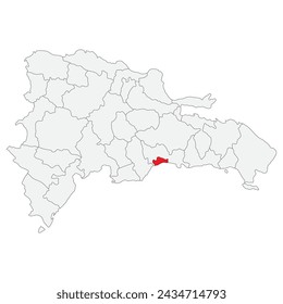 Map of Dominican Republic with capital city Santo Domingo