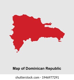 Map of Dominican Republic isolated vector illustration