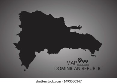 Map of Dominican Republic. Vector illustration eps 10