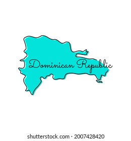 Map of Dominican Republic Vector Illustration Design Template.