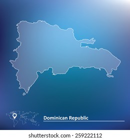 Map of Dominican Republic - vector illustration