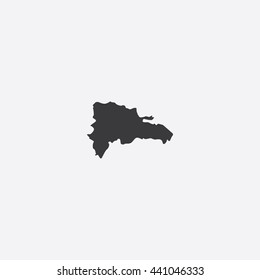 Map of Dominican Republic Vector Illustration