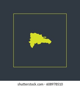 Map of Dominican Republic Vector Illustration

