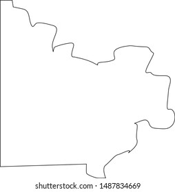 Map of Doniphan County in the state of Kansas