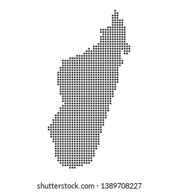 Map with dot - Madagascar