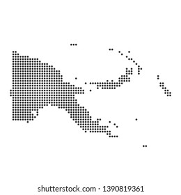 Map with dot - Papua New Guinea
