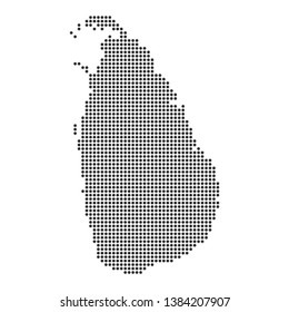 Map with dot - Sri Lanka