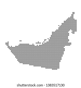Map with dot - United Arab Emirates