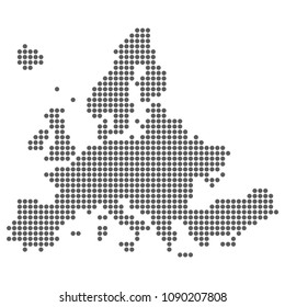 Map of Dotted Europe. Vector eps10.