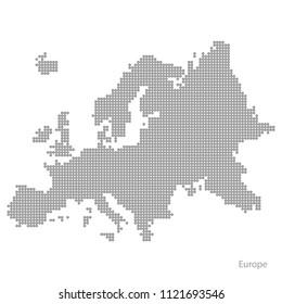 Map of Dotted Europe. Vector eps10.