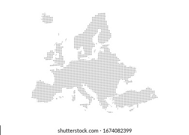 Map Of Dotted Europe. Vector Eps10.