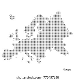 Mapa da Europa pontilhada. Vetor eps10.