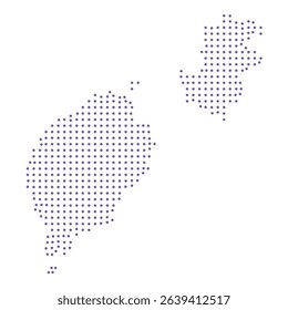 São Tomé and Príncipe map dotted pattern design purple circle