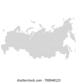 Mapa da Rússia pontilhada. Vector eps 10