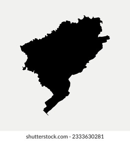 Map of Doubs - Bourgogne-Franche-Comte - France region outline silhouette graphic element Illustration template design
