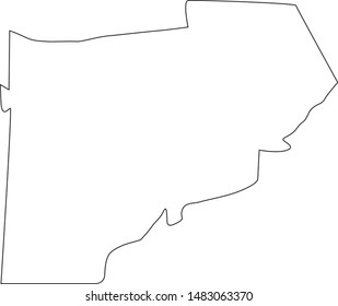 Map of Douglas County in Georgia state in USA