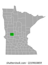 Mapa de Douglas en Minnesota en blanco