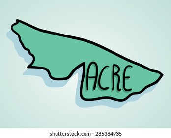 Map drawing of Brazilian state Acre