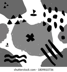 A map drawn by a child or folded from cut paper. Stylized seamless pattern with a treasure map. Seamless pattern for  packaging, textiles, fabric wallpaper. Decorative illustration,good for printing.