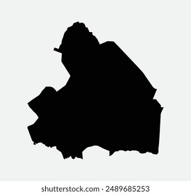 Map of Drenthe - Netherlands outline silhouette graphic element Illustration template design
