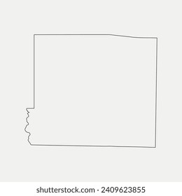 Map of Drew County - Arkansas - United States outline silhouette graphic element Illustration template design
