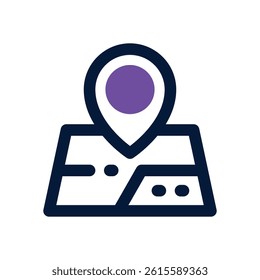map dual tone icon. Sleek and modern vector icon for websites, mobile apps, marketing materials, and corporate design. Fully scalable and ready to use.