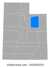 Map Of Duchesne In Utah On White