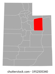 Map Of Duchesne In Utah On White