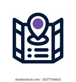 map duotone icon. Sleek and modern vector icon for websites, mobile apps, marketing materials, and corporate design. Fully scalable and ready to use.