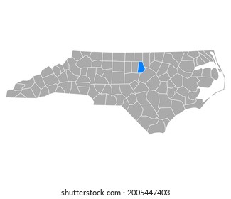 Map of Durham in North Carolina on white