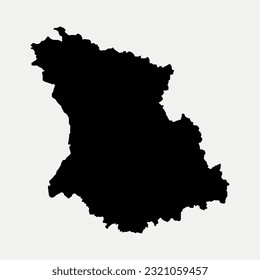 Map of Dusseldorf - North Rhine-Westphalia - Germany region outline silhouette graphic element Illustration template design
