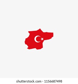 Map of Duzce - Turkey Vector Illustration
