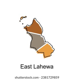 Stadtplan von East Lahewa, Vektorgrafik einzeln auf weißem Hintergrund, Design-Vorlage für Illustrationen, geeignet für Ihr Unternehmen